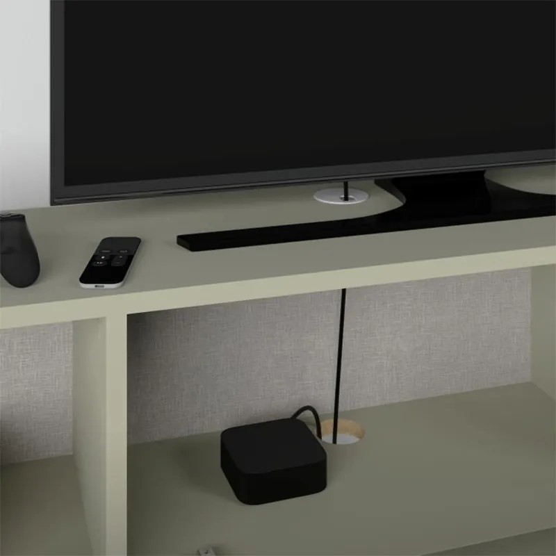 Έπιπλο τηλεόρασης επιτοίχιο Francy Megapap χρώμα ash green 180x30x30εκ.