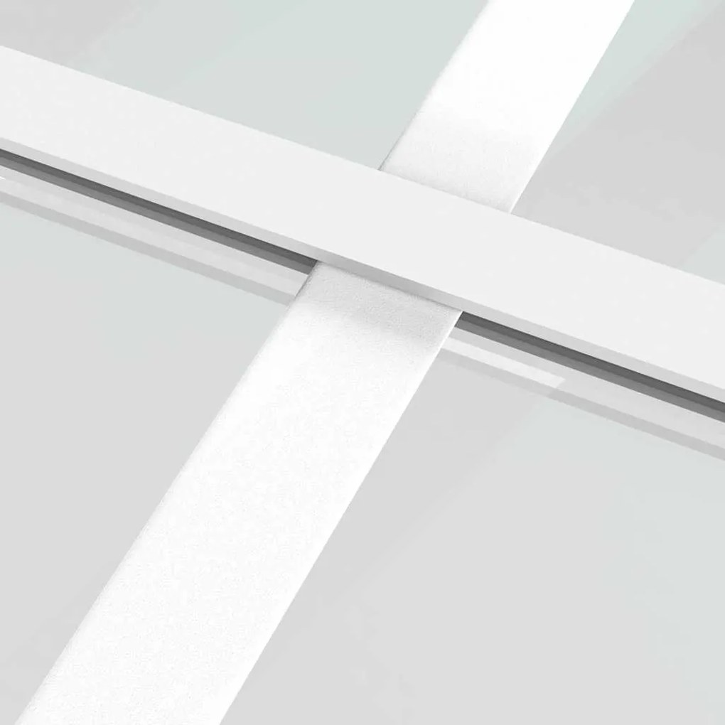 vidaXL Συρόμενη Πόρτα Λευκή 102,5 x 205 εκ. από Γυαλί ESG / Αλουμίνιο
