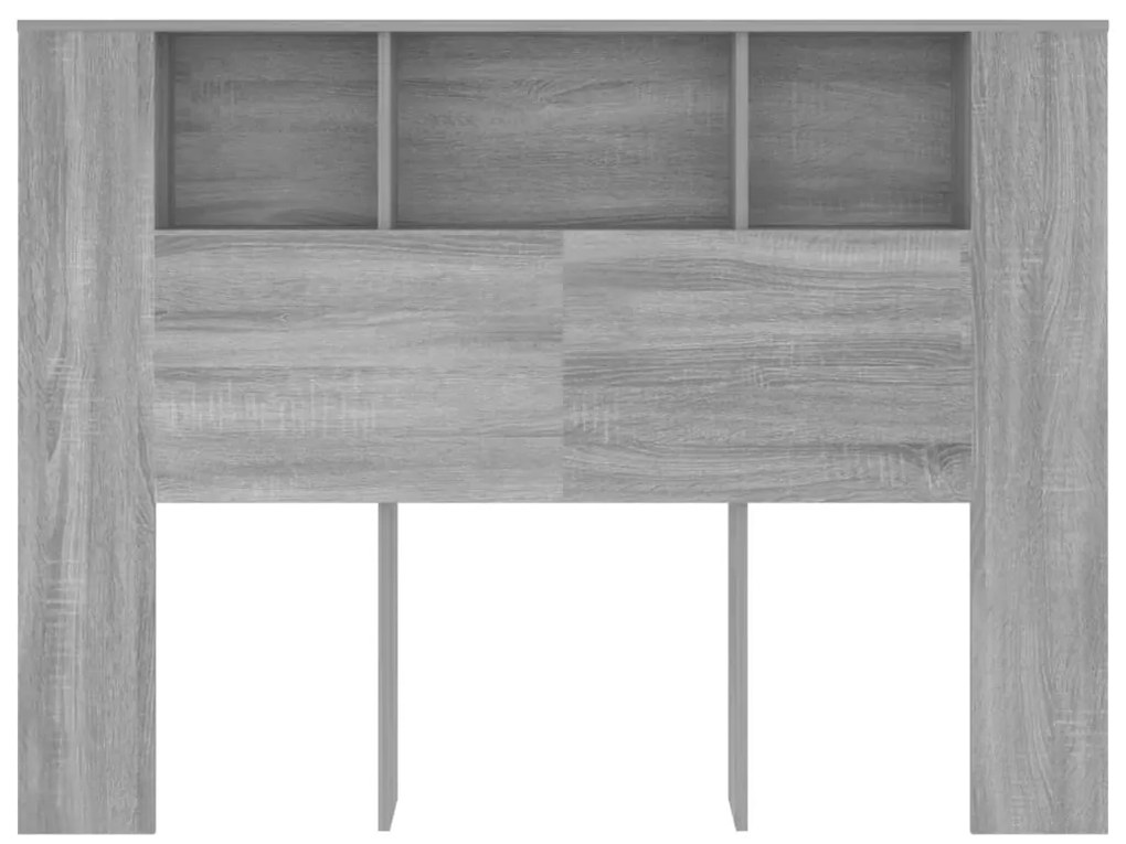 vidaXL Κεφαλάρι Με Αποθηκευτικό Χώρο Γκρι Sonoma 140x18,5x104,5 εκ.