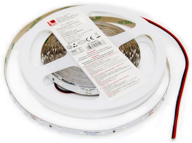 Adeleq Ταινία LED Λευκή Αυτοκόλλητη 5m 24VDC 2835 7.2W Και 60LED Ανά Μέτρο IP20 Kόκκινο 30-342472