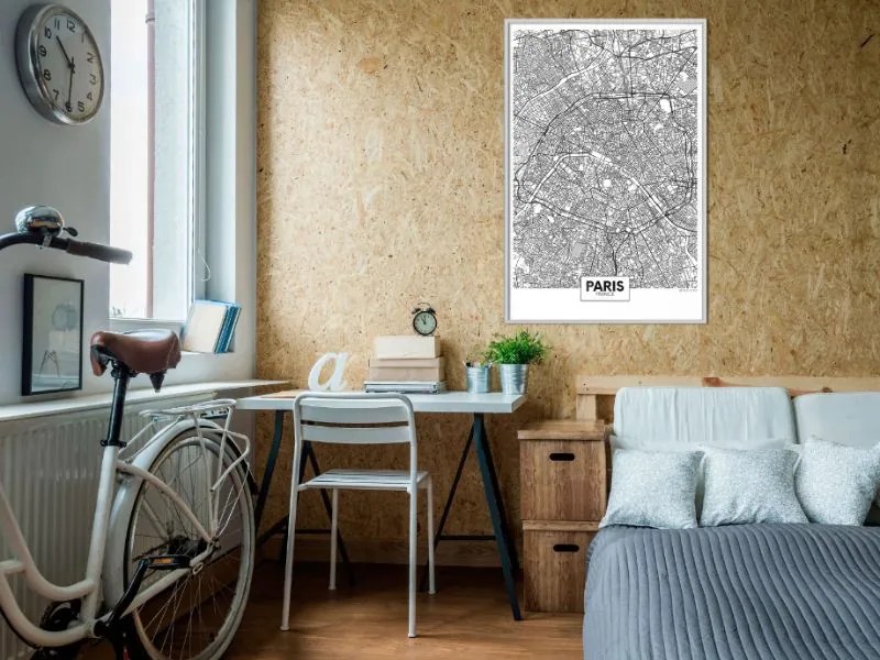 Αφίσα - City Map: Paris - 20x30 - Χρυσό - Χωρίς πασπαρτού