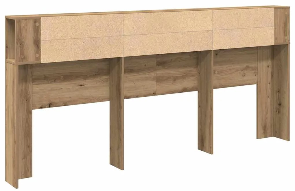 vidaXL Κρεβάτι με Κεφαλάρι με ράφι Artisan Oak 220 x 18,5 x 102,5 εκ.