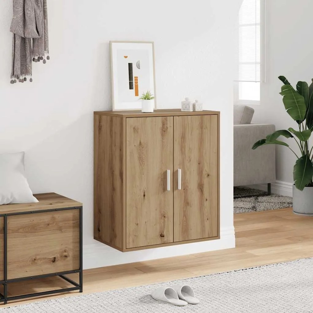 vidaXL Παπουτσοθήκη Τεχνίτης Δρυς 60x35x70 εκ. από Επεξεργασμένο Ξύλο