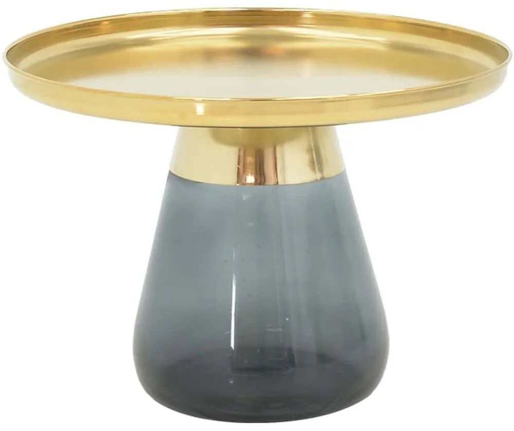 Τραπεζάκι Σαλονιού Kunlo 101-000106 Φ60x42cm Gold-Black