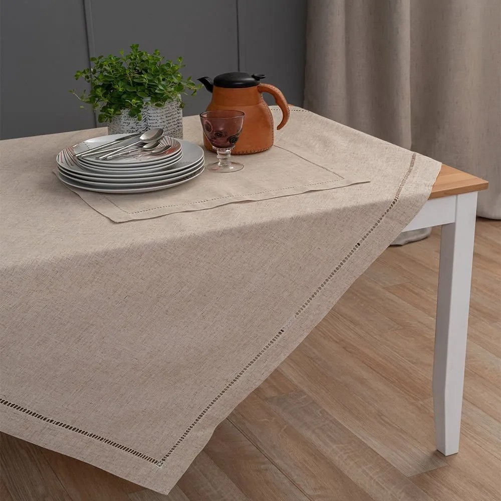 Σουπλά Liana (Σετ 2τμχ) Beige Palamaiki 35x45cm Bamboo-Πολυέστερ