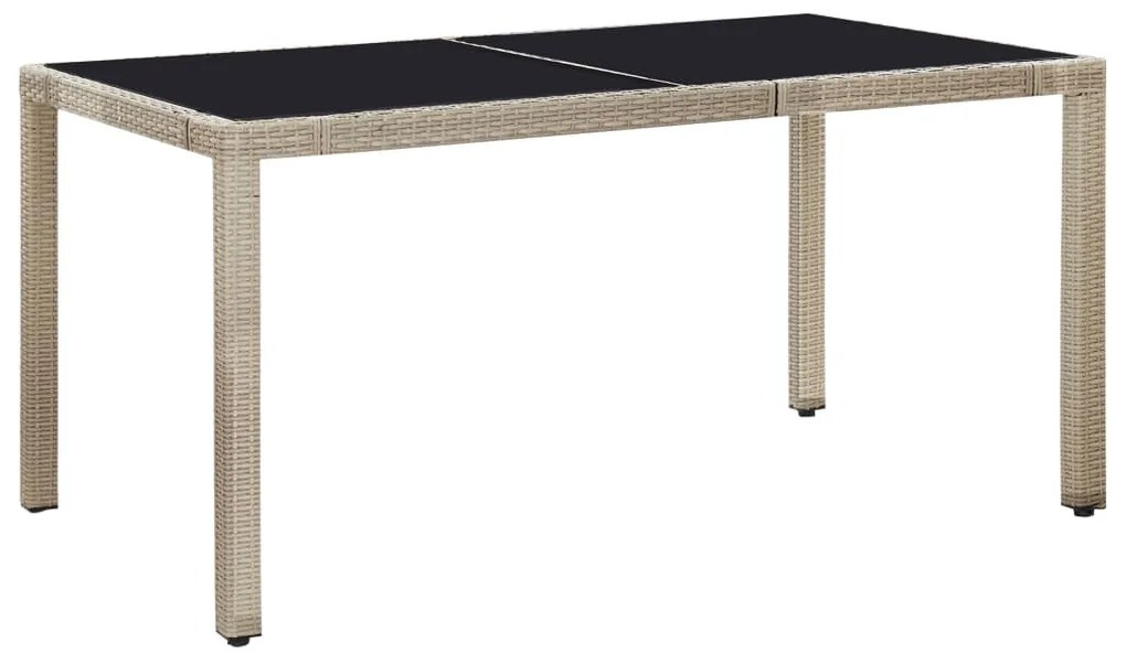 vidaXL Σετ Τραπεζαρίας Εξ. Χώρου 7 τεμ. Μπεζ Συνθ. Ρατάν με Μαξιλάρια