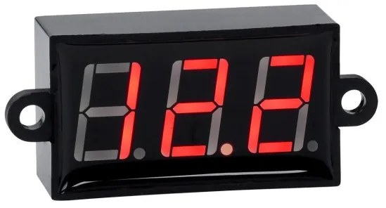 Όργανο Μέτρησης Τάσης Βολτόμετρο με Οθόνη LED Display DC 3.5 έως 30V Κόκκινο Μ5.5 x Π1.5 x Υ2.5cm Globostar-79985-Κόκκινο 79985