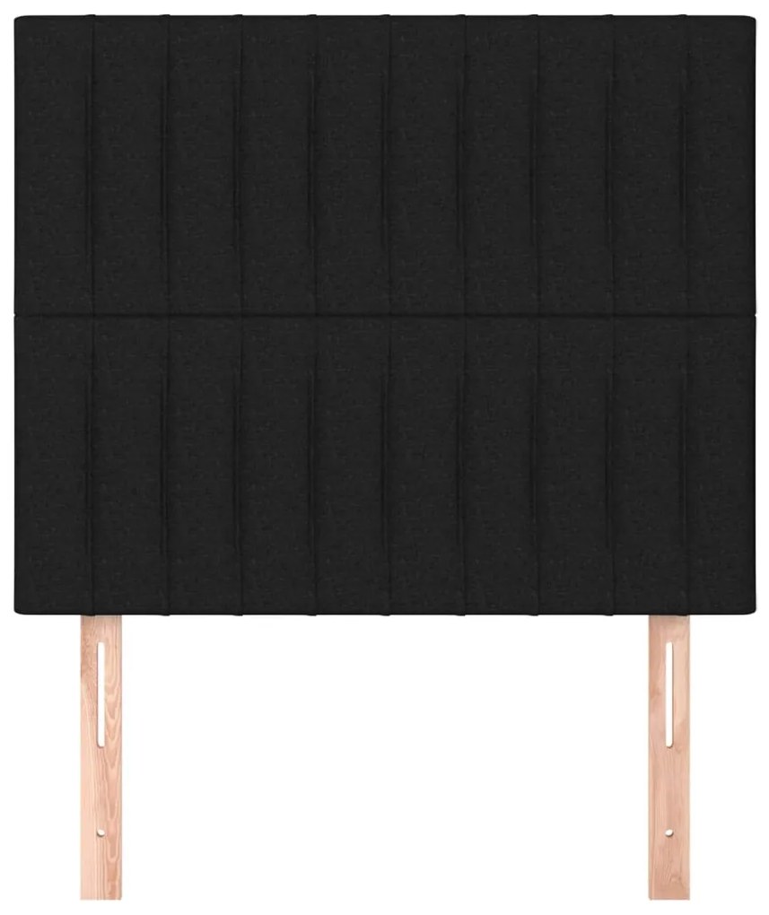 vidaXL Κεφαλάρι Μαύρο 90x5x118/128 εκ. Ύφασμα