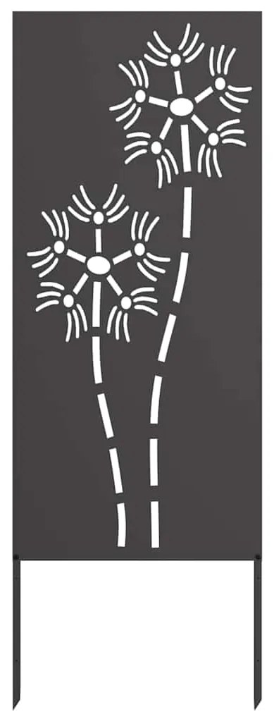 vidaXL Οθόνη Ιδιωτικότητας Κήπου Μαιανδρικό σχέδιο Μαύρο 50 x 140 εκ