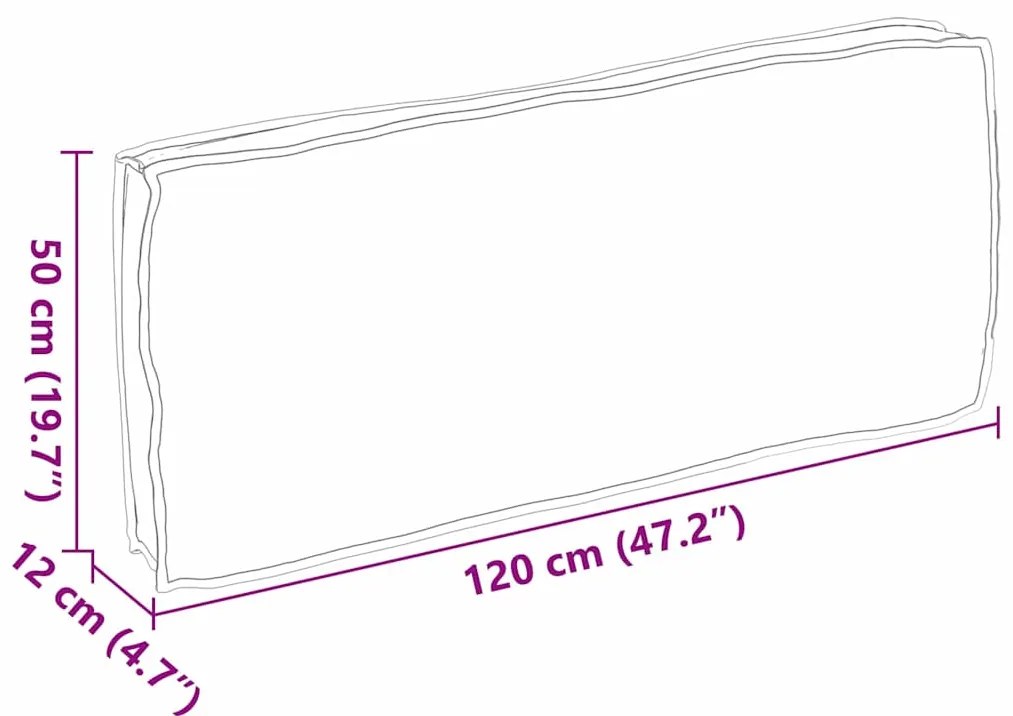 vidaXL Μαξιλάρι Φύλλο Σχέδιο Φύλλου 120 x 50 x 12 εκ. Ύφασμα Όξφορντ