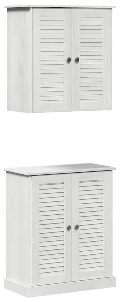 vidaXL Σετ Επίπλων Μπάνιου με ράφι 2 pcs Καφέ 67.5 x 34 x 80 εκ.