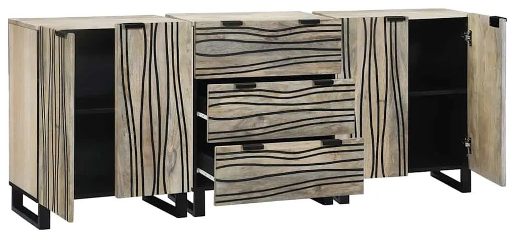 vidaXL Σετ Επίπλων Μπάνιου με συρτάρι 3 pcs Λευκό 180 x 33 x 75 εκ.