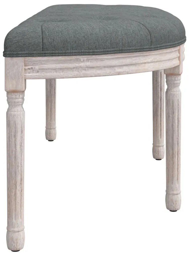 vidaXL Πάγκος Σκούρο Γκρι 110,5 x 45 x 49 εκ. Υφασμάτινος