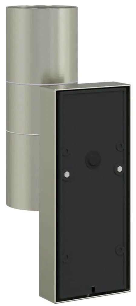 vidaXL Εξωτερικά Φωτιστικά Τοίχου 2 pcs Ασημί 7 x 10 x 22 εκ