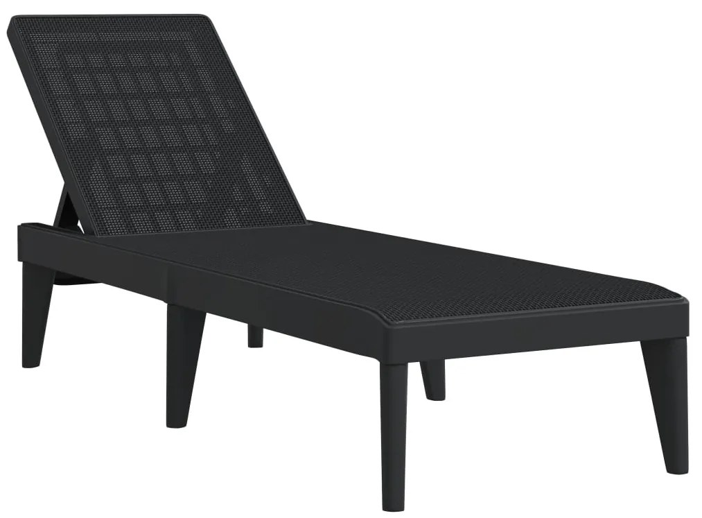 vidaXL Ξαπλώστρα Ανθρακί 186 x 60 x 29 από Πολυπροπυλένιο