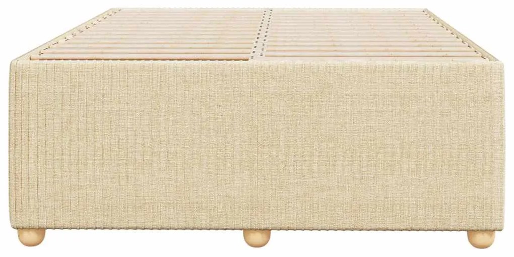 vidaXL Σκελετός Κρεβατιού Χωρίς Στρώμα Κρεμ 120x200 εκ. Υφασμάτινο