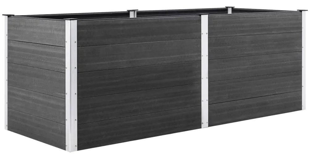 vidaXL Ζαρντινιέρα Υπερυψωμένη Γκρι 250 x 50 x 91 εκ. από WPC