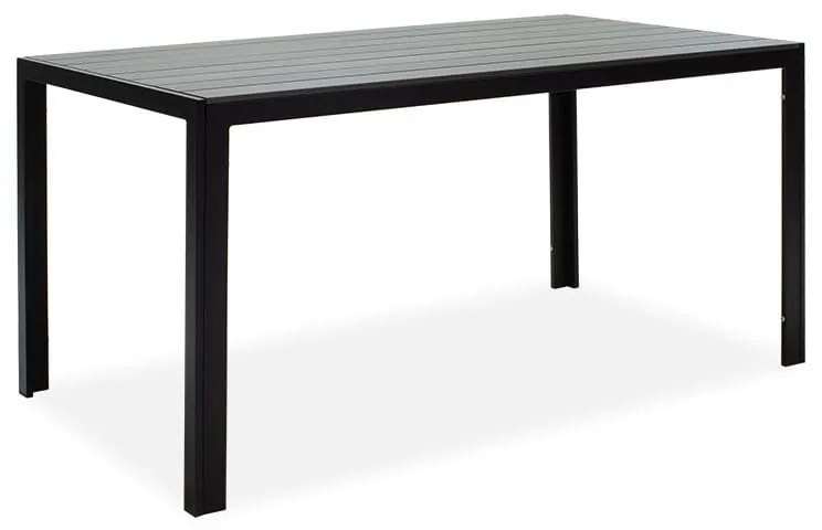 Τραπέζι Nares pakoworld αλουμίνιο μαύρο-plywood ανθρακί 140x80x72.5εκ