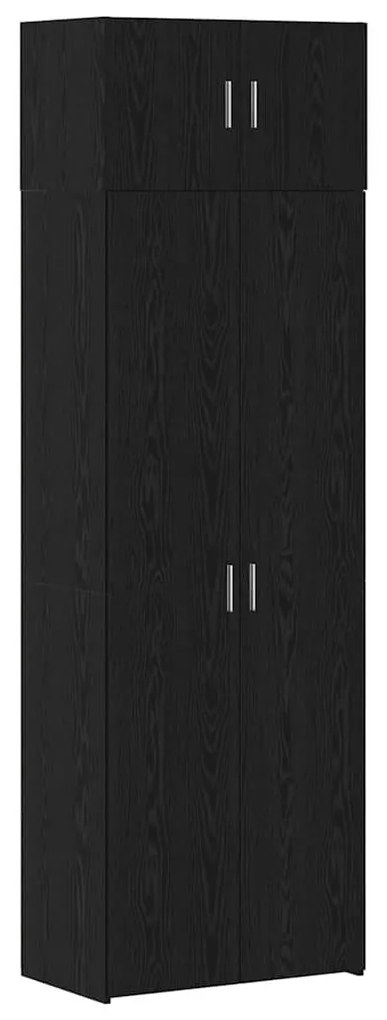 vidaXL Ντουλάπι αποθήκευσης Μαύρη δρυς 70 x 42.5 x 225 εκ