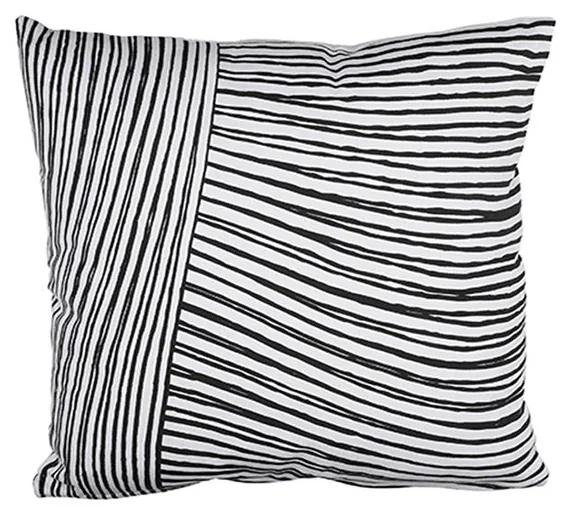 Μαξιλάρι Διακοσμητικό (Με Γέμιση) Stripes 02.1064335 Black-White 45X45 100% Βαμβάκι
