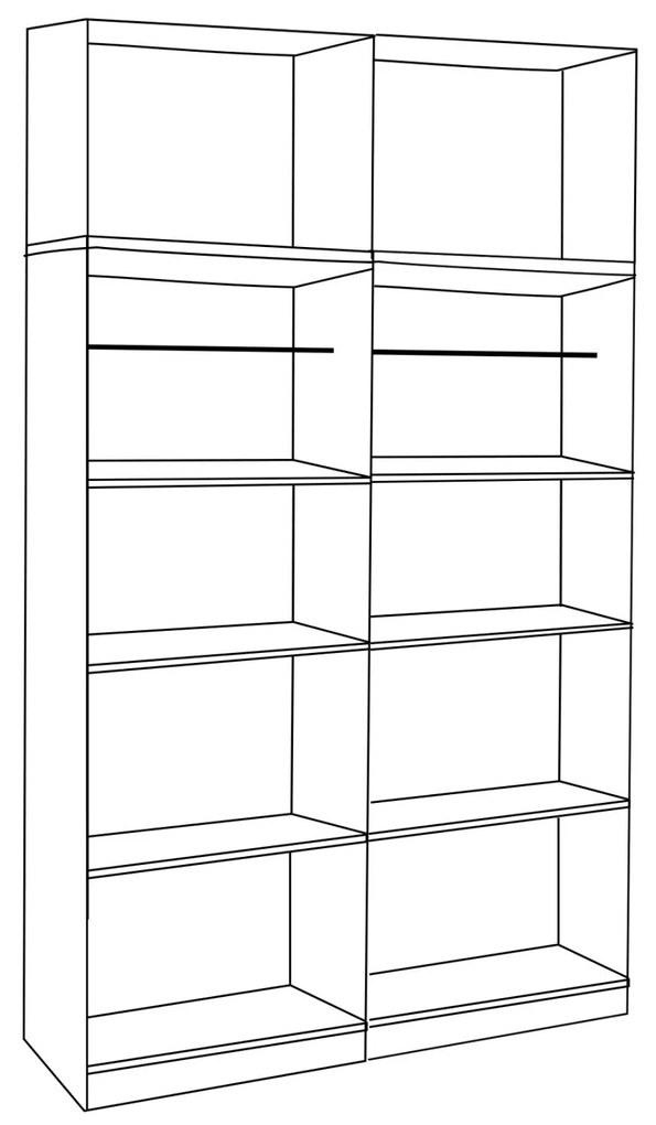 Ντουλάπα Jenna Τετράφυλλη με Πατάρι Zebrano 160x42x241 εκ. 160x42x241 εκ.