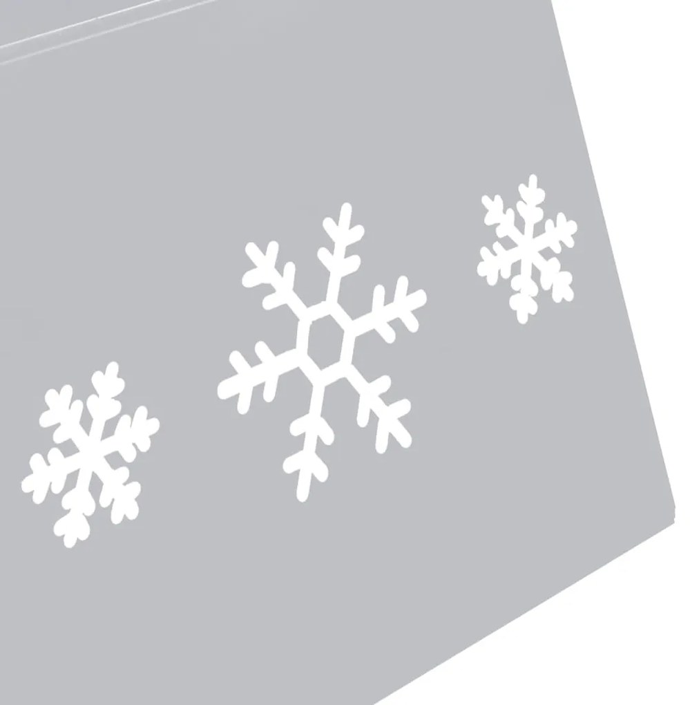 vidaXL Ποδιά Χριστουγεννιάτικου Δέντρου Ασημένια/Λευκή Ø68 x 25 εκ.