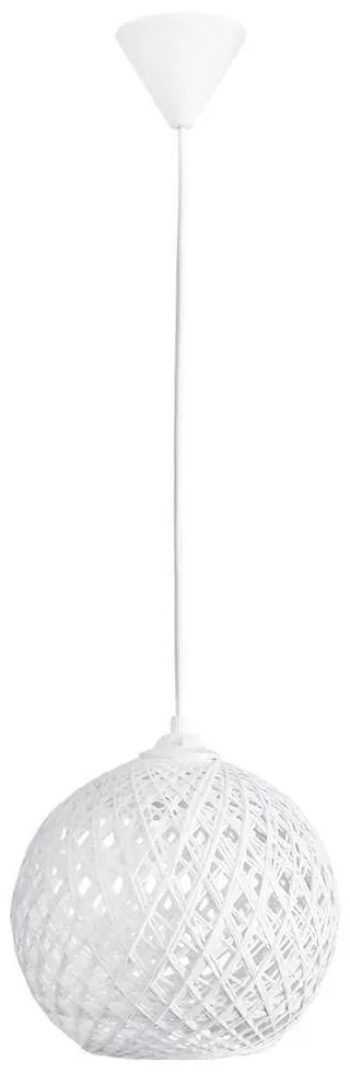 Φωτιστικό Οροφής Silk-01 Φ20 1/L Pendel Ε/27 31-1139 White Heronia Rope