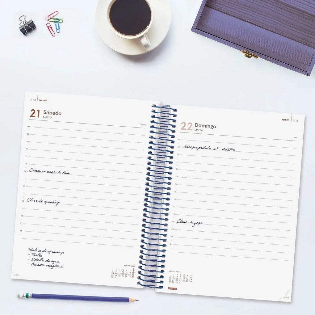 Ατζέντα Finocam YEAR Μπλε A5 15,5 x 21,2 cm 2026