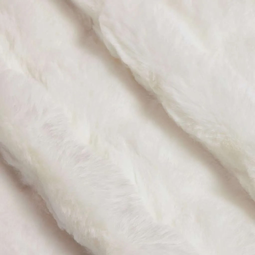 vidaXL Ψεύτικη κουβέρτα από κουνέλι 4 pcs Λευκό 150 x 220 cm