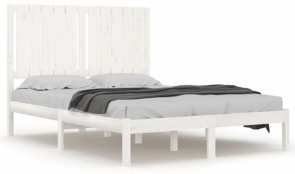 vidaXL Σκελετός Κρεβ. Χωρίς Στρώμα Λευκό 120x200 εκ Μασίφ Πεύκο