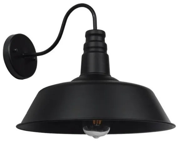 Απλίκα Φωτιστικό Τοίχου SORD GloboStar Φ36 01053 Μαύρο GloboStar-1053-Μαύρο 1053