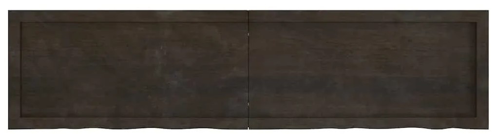 vidaXL Πάγκος Μπάνιου Σκούρο Καφέ 160x40x(2-6) εκ. Επεξεργ. Μασίφ Ξύλο
