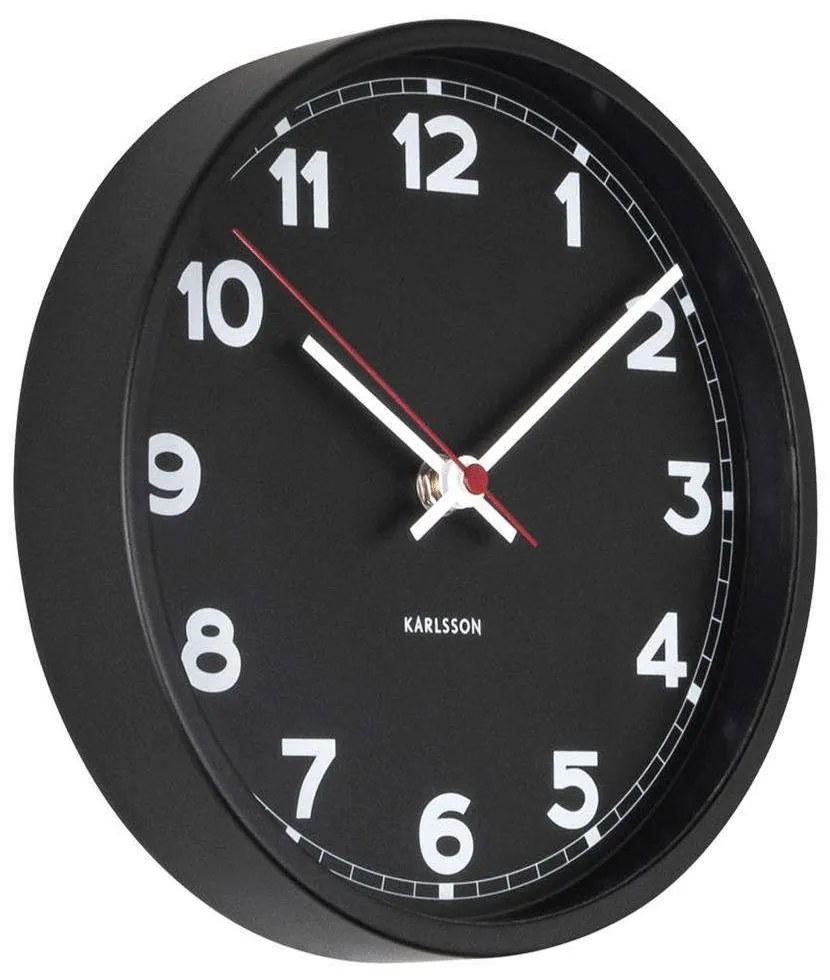Ρολόι Τοίχου New Classic KA5846BK Φ20cm Black Karlsson Metal