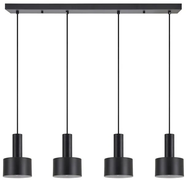 Κρεμαστό Φωτιστικό Οροφής 4xE27 Κύλινδροι Adept Tube Homelighting-77-8546-Μαύρο 77-8546