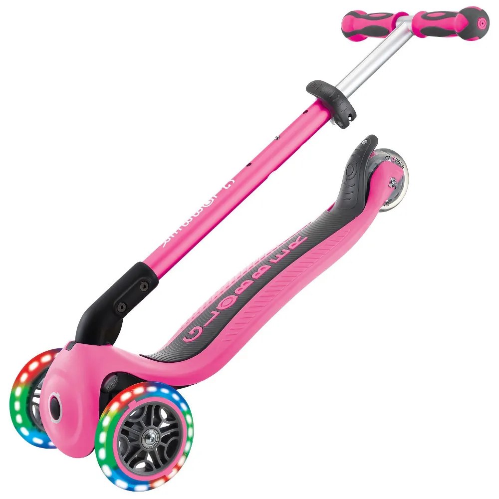 Globber Scooter Go Up Deluxe Lights Deep Pink