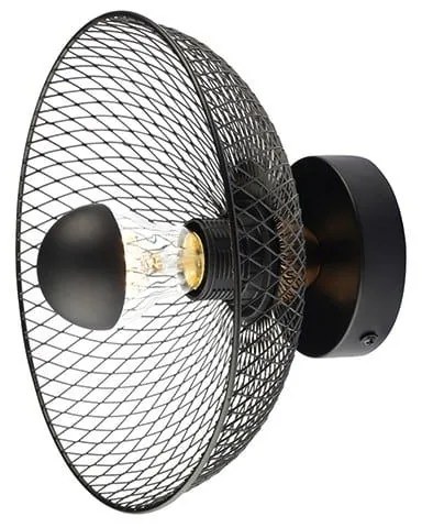 Φωτιστικό Τοίχου - Οροφής HL45841W25B 1ΧΕ27 D24Χ12 Black Aca Decor Metal