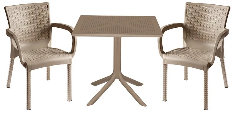 Intrahome Τραπεζαρία Icon-Festive Intrahome σετ 3τεμ PP σε cappuccino απόχρωση | SKU: INTRAPA-364111211