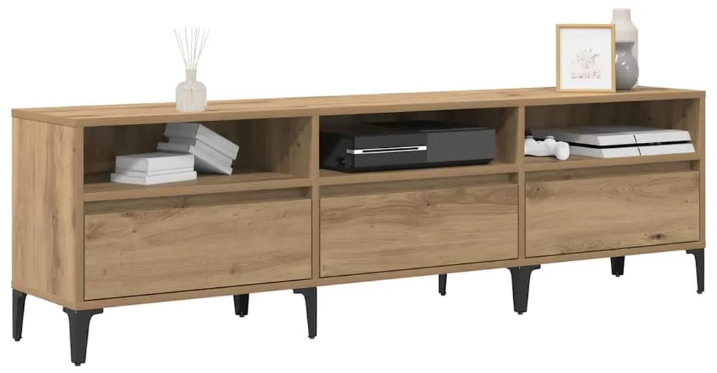 vidaXL Ντουλάπι TV με συρτάρι Artisan Oak 150 x 30 x 45 εκ