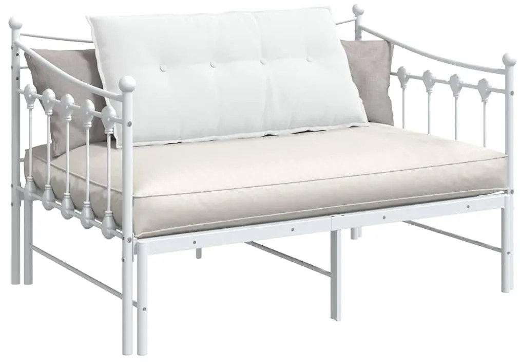 vidaXL Μαξιλάρι Πλάτης Λευκό 100 x 19 x 50 εκ ύφασμα