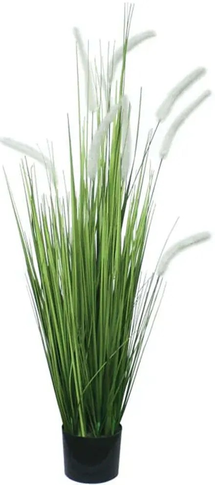 Τεχνητό Φυτό Σε Γλάστρα Grass Κρεμμυδιού 04-10073 120cm Green-White Marhome Συνθετικό Υλικό