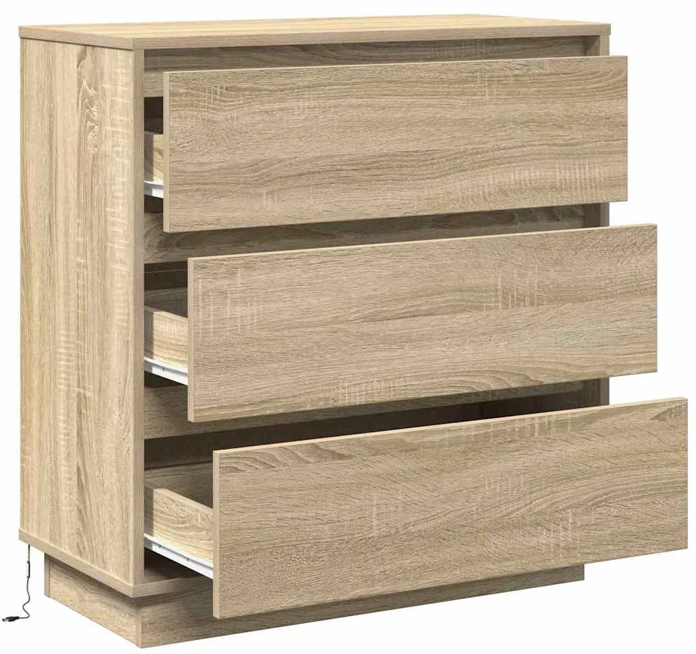 vidaXL Κομοδίνο με Sonoma Δρυς 71 x 34.5 x 75 εκ. Επεξεργασμένο ξύλο