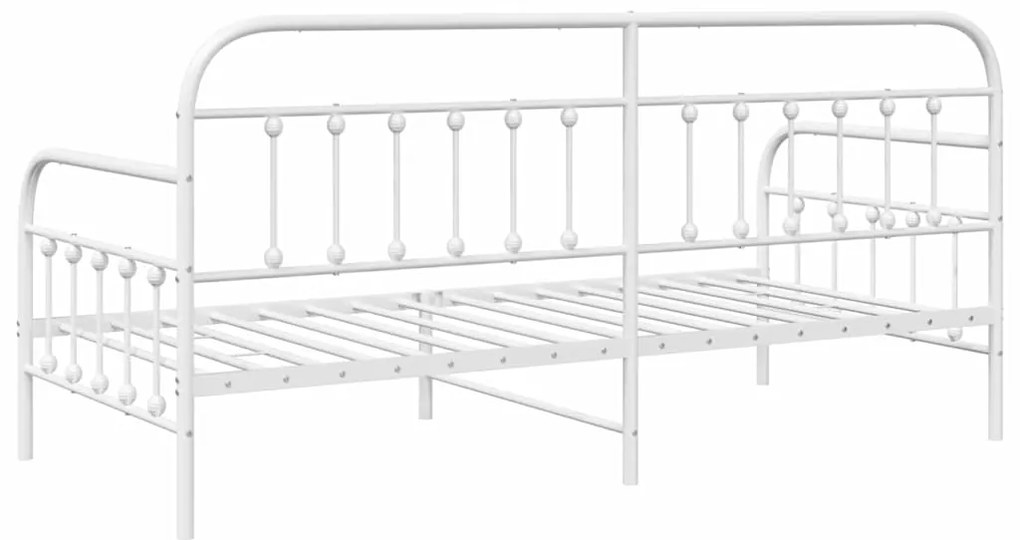 vidaXL Σκελετός κρεβατιού ημέρας Λευκό 90 x 190 cm