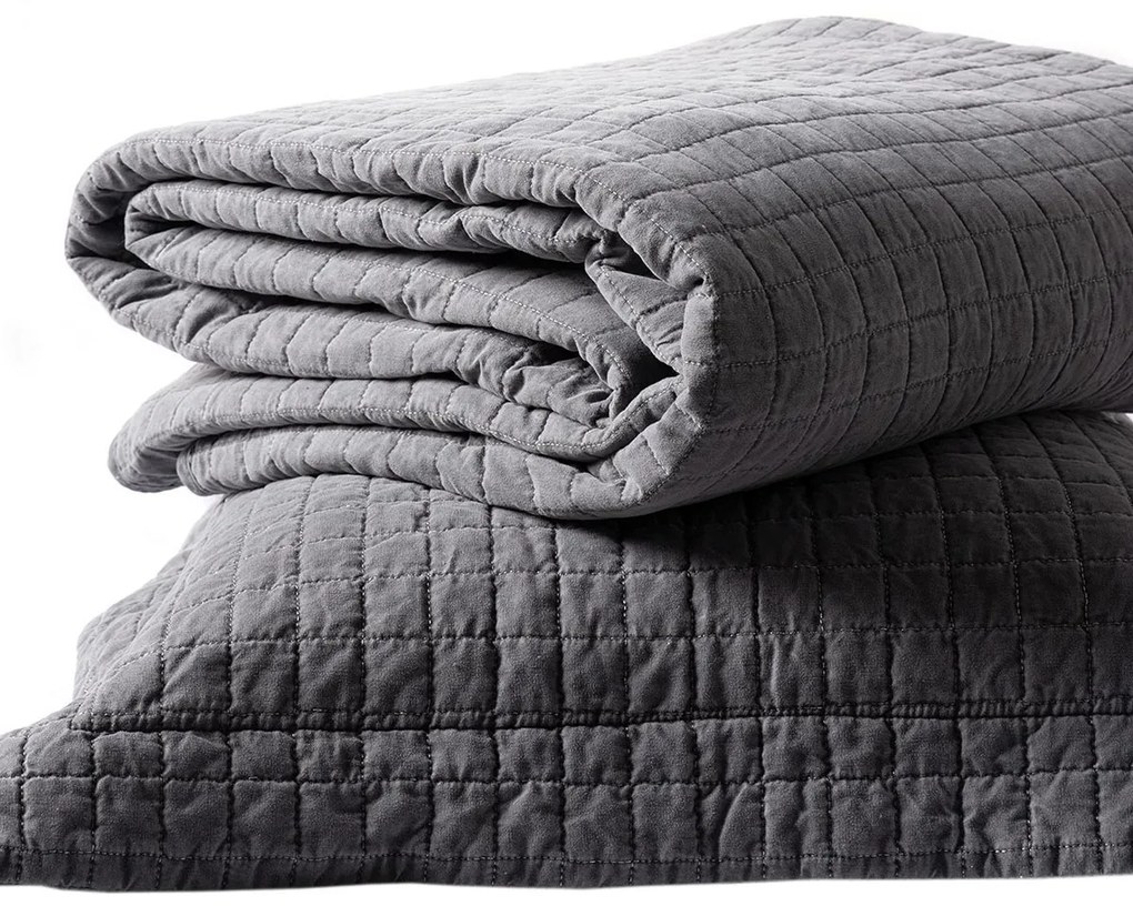 Κουβερλί Υπέρδιπλο (Σετ 220x240) Silk Fashion Stonewashed Grey