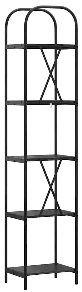 vidaXL Ράφι Βιβλίων Μαύρη Οξυά 40 x 30 x 183 εκ Επεξεργασμένο ξύλο