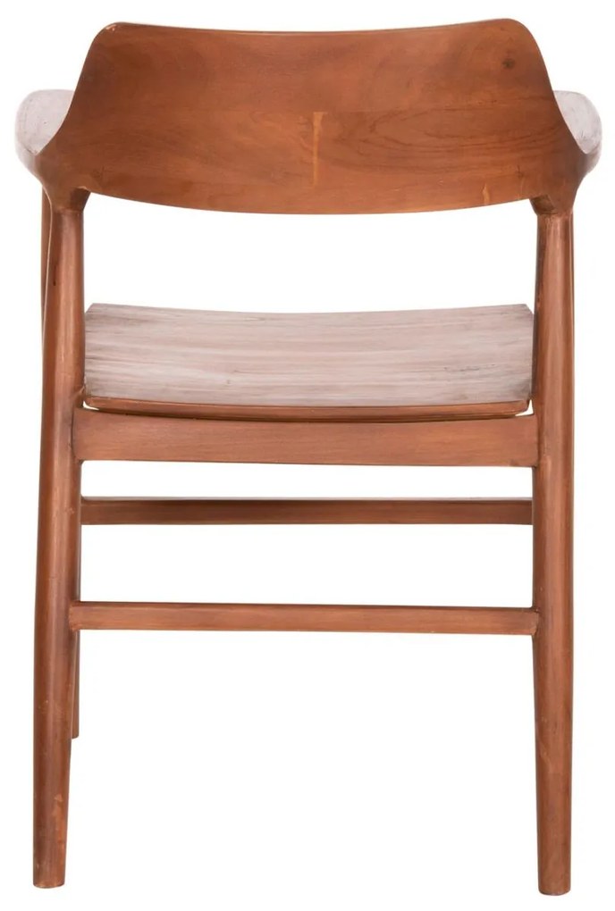Πολυθρόνα Τραπεζαρίας NIONI Ξύλο Teak Καρυδί 57x53x77Yεκ. 57x53x77 εκ.