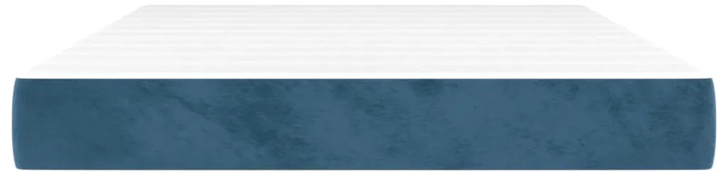 vidaXL Στρώμα με Pocket Springs Σκούρο Μπλε 140x200x20 εκ. Βελούδινο
