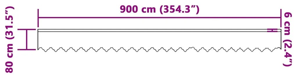 vidaXL Κουρτίνες με κουρτίνες Λευκό 900 x 80 εκ. Πολυεστέρας