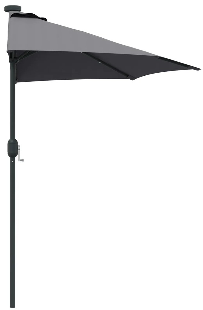 vidaXL Ομπρέλα Κήπου Ανθρακί 294 x 150 x 223 εκ ύφασμα