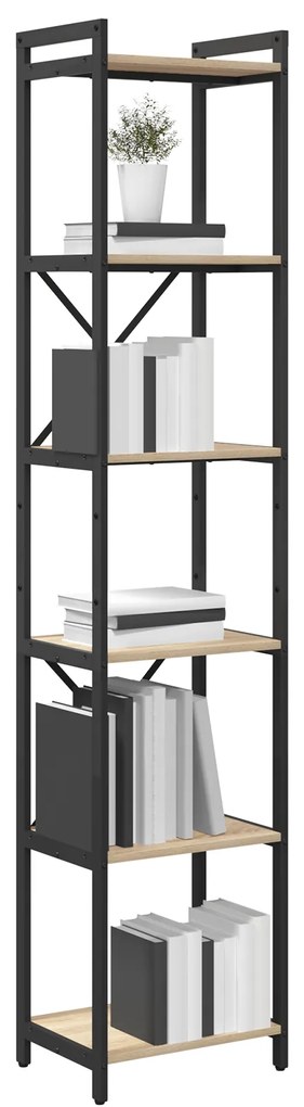 vidaXL Βιβλιοθήκη Sonoma Δρυς 40 x 30 x 188 εκ Επεξεργασμένο ξύλο