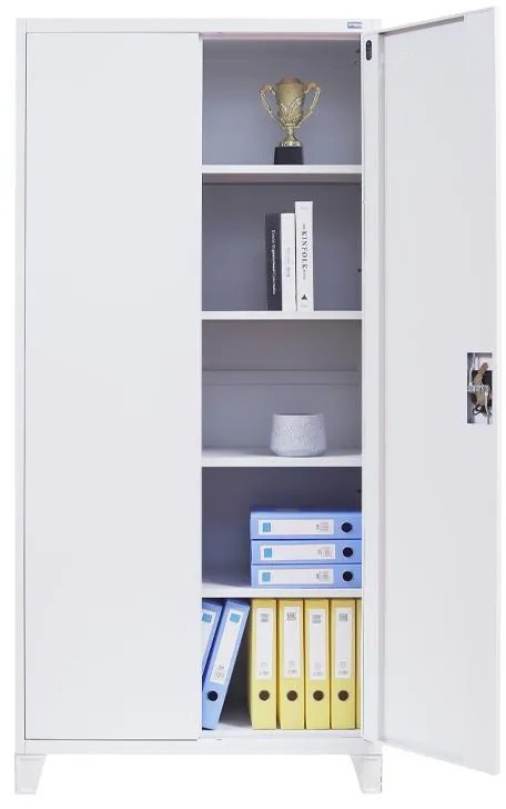 Ντουλάπα Everet Fylliana Μεταλλική Λευκό 90x40x190 εκ. 90x40x190 εκ.